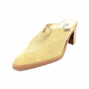 Vintage Mudd Y2K Tan Sophia Chunky Heel Western Slip On Mules Size 7
